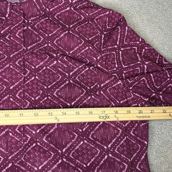 Title Nine Dress Womens Large Adventurista Nimblene Geometric 3/4 Sleeve Stretch - Picture 9 of 13